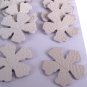 Off-White Leather Die Cut Flowers