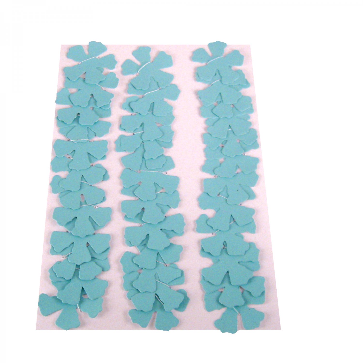 Light Blue Die Cut Wallpaper Flowers