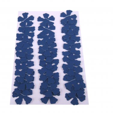 Dark Blue Die Cut Wallpaper Flowers