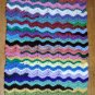 Crocheted Multicolored Zigzag Baby Blanket