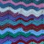 Crocheted Multicolored Zigzag Baby Blanket