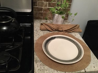 Natural Burlap Round Placemats