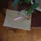 Natural Burlap Cottage Chic Purse