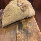 Natural Burlap Placemat Clutch Purse