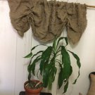 Natural Burlap French Country Cottage Shabby Chic Wrinkled Valance