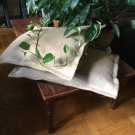 Fully Lined And  Tie Closure, Natural Burlap Shams 26 "X 26" With 1" Flange
