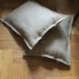 Fully Lined And  Tie Closure, Natural Burlap Shams 26 "X 26" With 1" Flange