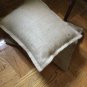Fully Lined And Tie Closure, Natural Burlap Shams 26 "X 26" With 1" Flange