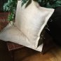 Fully Lined And Tie Closure, Natural Burlap Shams 26 "X 26" With 1" Flange