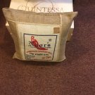 19.5"X19.5" Recycled Rice Bag/Natural Burlap Trimmed Picture Frame Pillow Cover