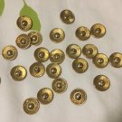 25/2 hole gold buttons with dome center