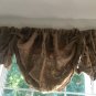 Natural Burlap Shabby Chic Rustic Primitive Crinkled/Wrinkled Tie Up Valance Cur