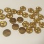 25 Shiny Goldtone Metal With Concave Hollow Center Dome, 1"