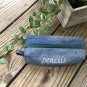 Upcycled Denim Jeans Pencil Box Case Cosmetic Bag Zippered Bag Pen Bag Pencil Ba