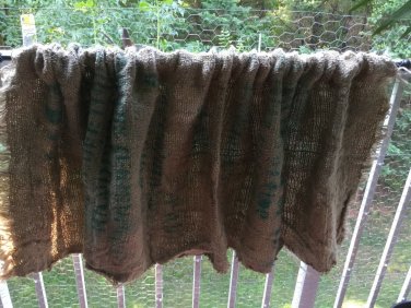 Upcycled Coffee Beans Bag Valance, Recycled Coffee Beans Bag Valance