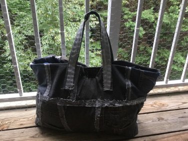 Della Upcycled Denim Jeans Weekender Bag Denim Jeans Rag Bag Travel Bag Gym Bag