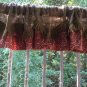 Natural Burlap Lobster Seabreeze Scalloped Trimmed Layered Valance Curtain