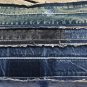 Upcycled Denim Jeans Patchwork Pillow Cover