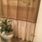 Upcycled Primitive Burlap/Muslin Shower Curtain, Farmhouse Country Rustic Shower