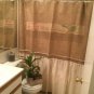 Upcycled Primitive Burlap/Muslin Shower Curtain, Farmhouse Country Rustic Shower