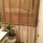 Upcycled Primitive Burlap/Muslin Shower Curtain, Farmhouse Country Rustic Shower