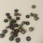 33 Black/Goldtone Shank Buttons, 5/8"