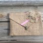 Natural burlap clutch purse, burlap cottage chic clutch purse, jute clutch purse