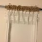 Natural Burlap/White Linen Blend Valance/Curtain