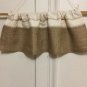 Natural Burlap/Muslin Valance, Natural Burlap/Jute Curtain
