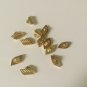 12 Goldtone Honeycomb Rectangular Slanted Shank Buttons 1/2" x 3/8"