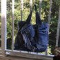 Upcycled Denim Jeans Patchwork Frayed Tote Bag Hobo Handbag