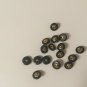 16  Navy/Goldtone Shank Buttons, 5/8"