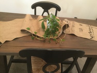 Upcycled Recycled Coffee Beans Bag Table Runner