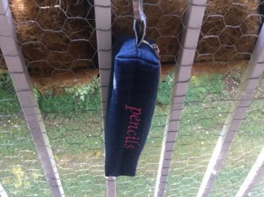 Recycled Denim Box Pencil Case Pencil Pouch Make Up Bag