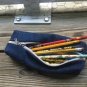 Recycled Denim Box Pencil Case Pencil Pouch Make Up Bag