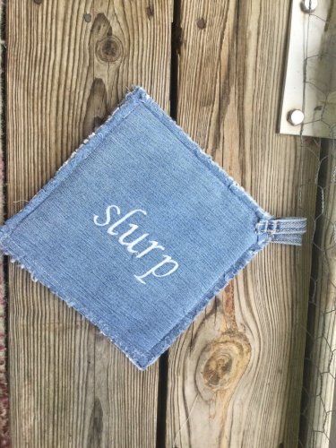 Recycled Jeans Handmade Personalized Pot Holders/Hot Pads/Oven Mittens