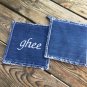 Upcycled Denim Jeans Personalized Pot Holders Hot Pads Made To Order Pot Holders
