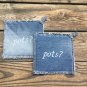 Upcycled Denim Jeans Pot Holders/Oven Mittens/Hot Pads