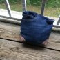 Upcycled Reinvented Repurposed Denim Jeans Purse Cosmetic Bag Accessory Bag Bag