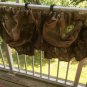 Natural/Dark Brown Burlap Rustic Farmhouse Tie Up Balloon Style Valance/Curtain