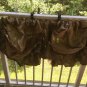 Natural/Dark Brown Burlap Rustic Farmhouse Tie Up Balloon Style Valance/Curtain