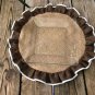 Round Natural Burlap/Dark Brown With White Muslin Piping Placemat/Centerpiece