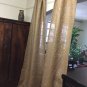 2 panels natural burlap curtains each 37" wide 84” long