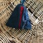 Upcycled Denim Triangle Zipper Purse