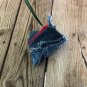 Upcycled Denim Triangle Zipper Purse