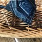Upcycled Denim Triangle Zipper Purse