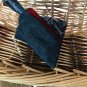 Upcycled Denim Triangle Zipper Purse