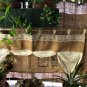 Natural Burlap/Lace/Muslin Valance/Curtain With Non Adjustable Tie Ups