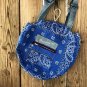 Upcycled Denim Jeans Handmade Round Shoulder Bag Rag Bag Tote Basket Bag
