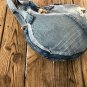 Upcycled Denim Jeans Handmade Round Shoulder Bag Rag Bag Tote Basket Bag